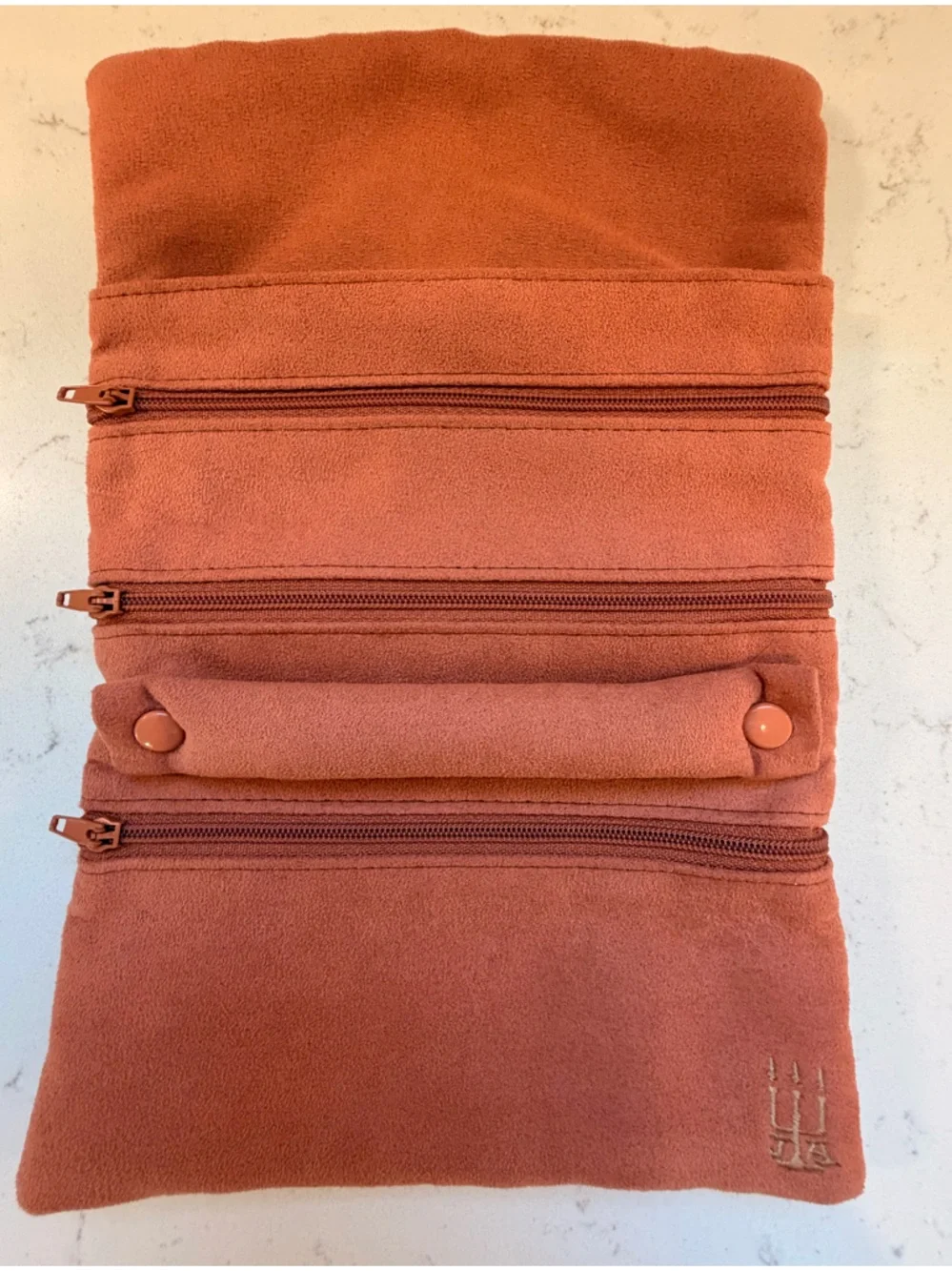 Retired James Avery Suede Travel Jewelry Pouch/Holder - Picture 2 of 2